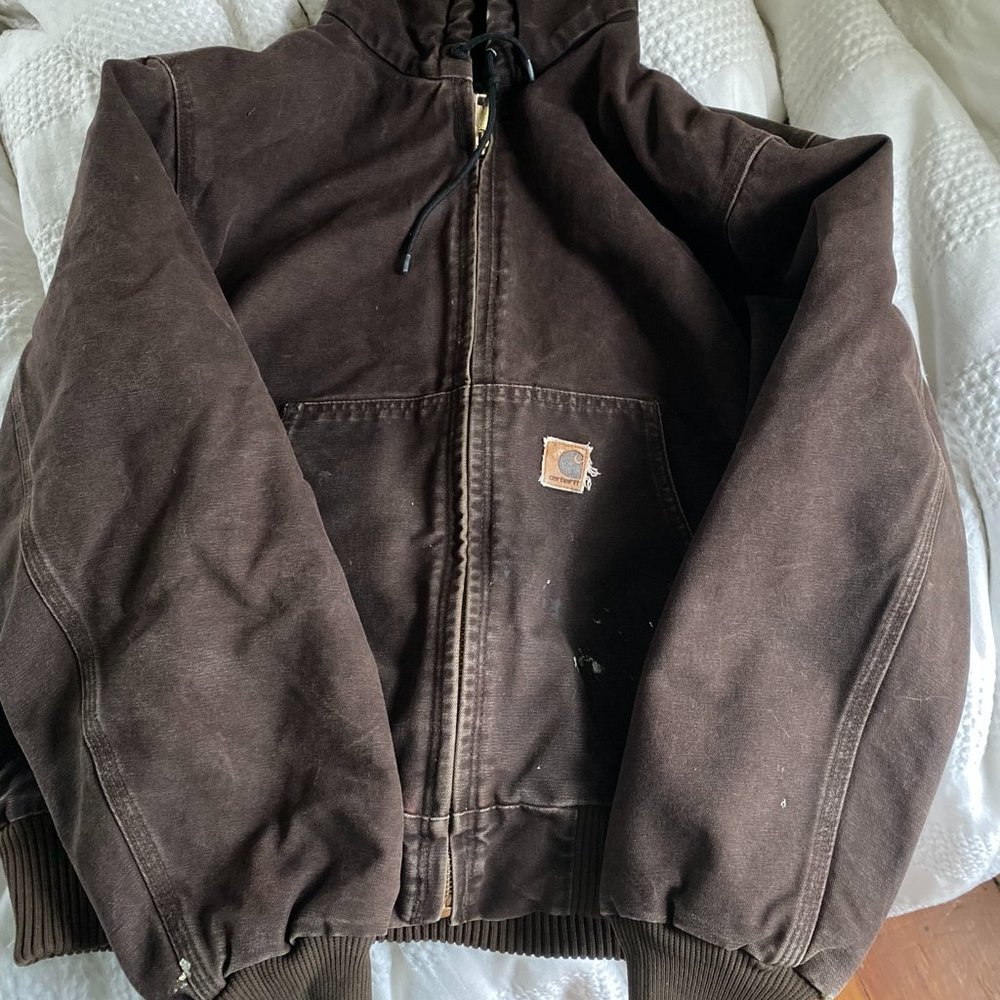 Carhartt Heavyweight Distressed Men's L Quilted Duck Jacket